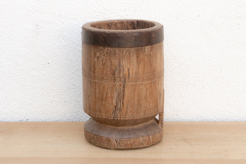 Antique Primitive Indian Spice Grinder Planter