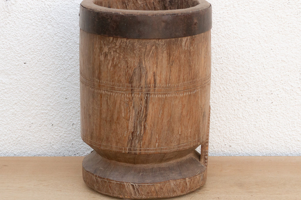 Antique Primitive Indian Spice Grinder Planter