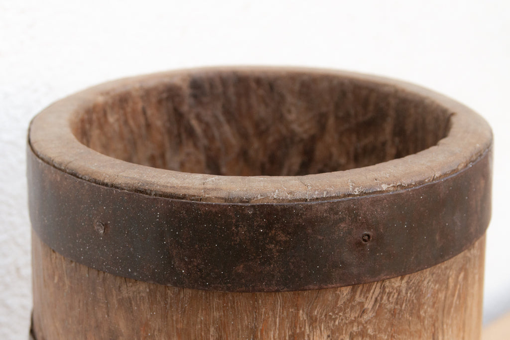 Antique Primitive Indian Spice Grinder Planter