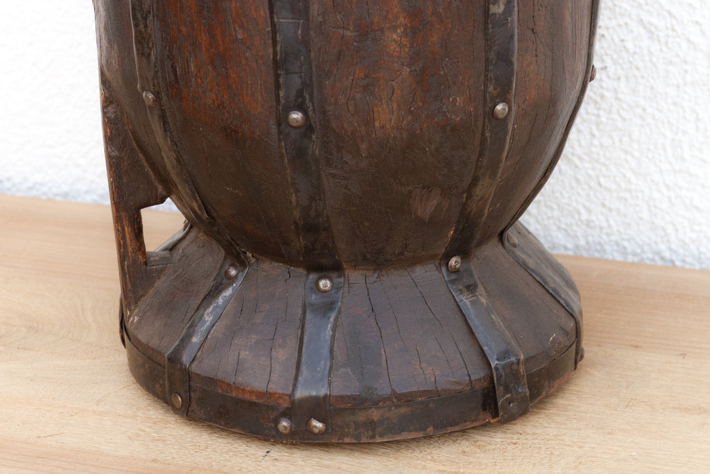 Oversize Vintage Metal Strap Ukali Vessel (Trade)