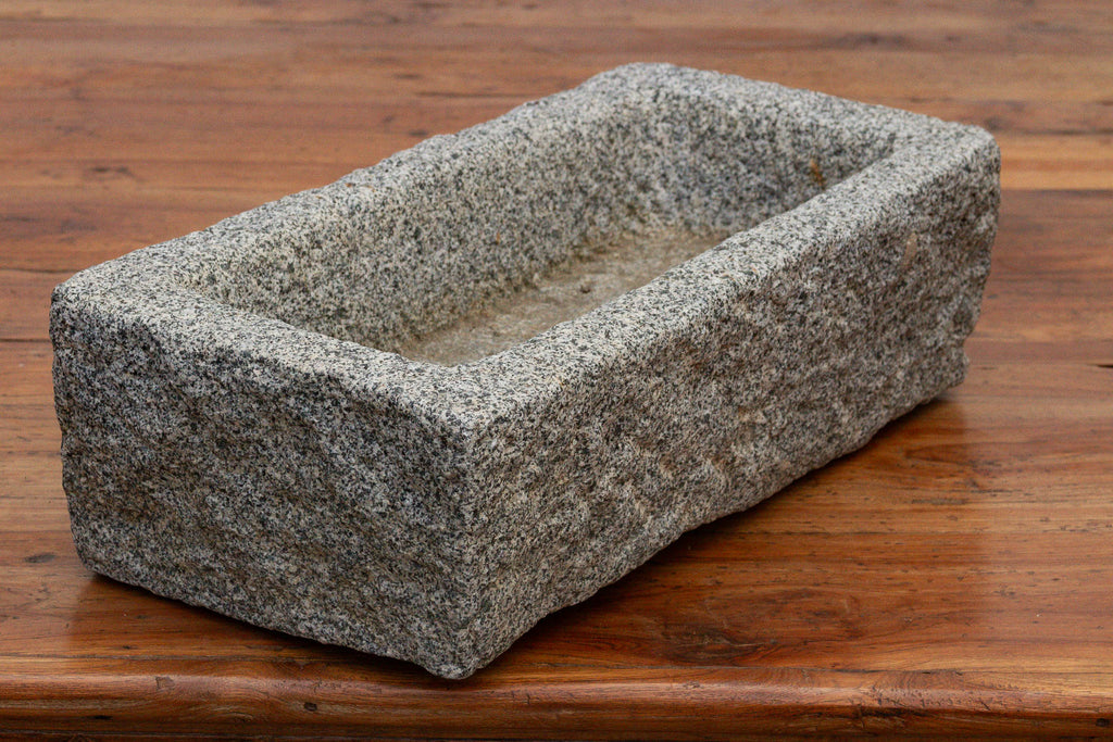 Primitive Hand-Carved Granite Basin
