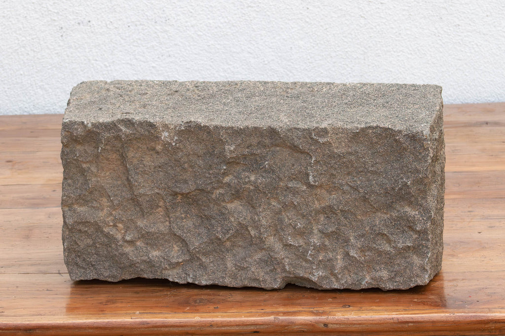 Hand-Chiseled Stone Rectangular Pot