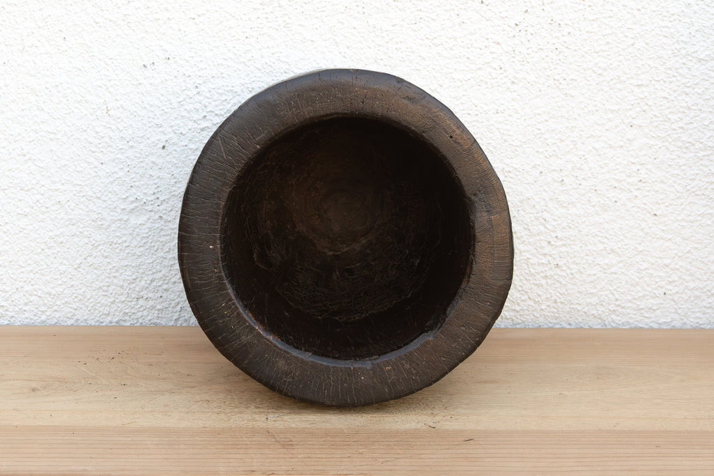 Antique Figural Wood Carved Vessel