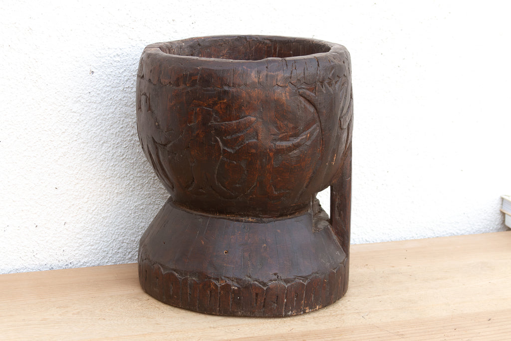 Handcarved 20th Century Orissa Planter