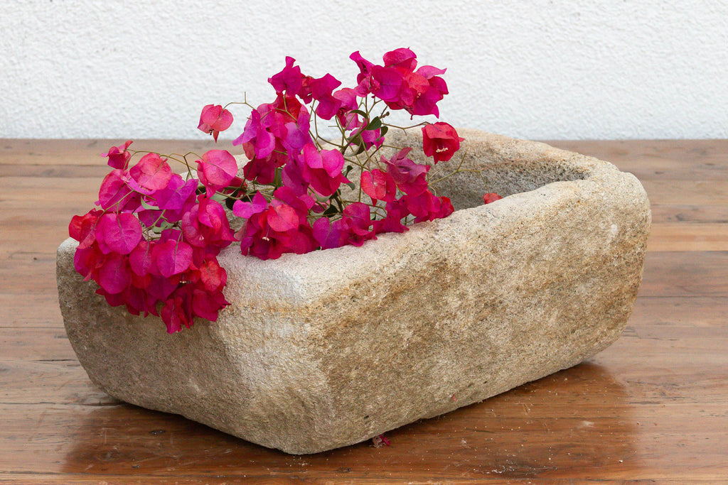 Bastide Basin, French Hand-Carved Stone Planter (Trade)