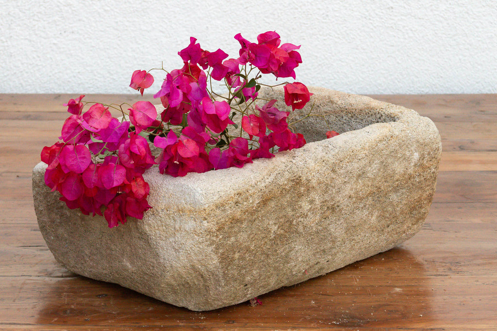 Bastide Basin, French Hand-Carved Stone Planter (Trade)