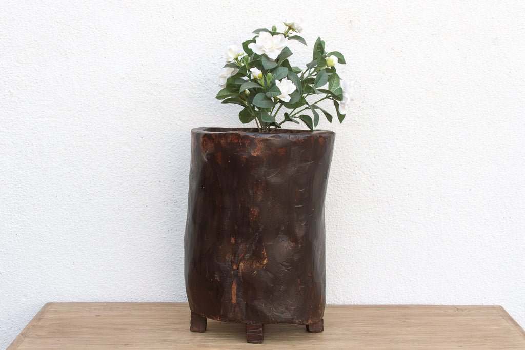 Monumental Naga Tribal Wood Container