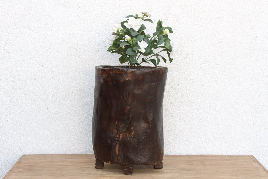 Monumental Naga Tribal Wood Container