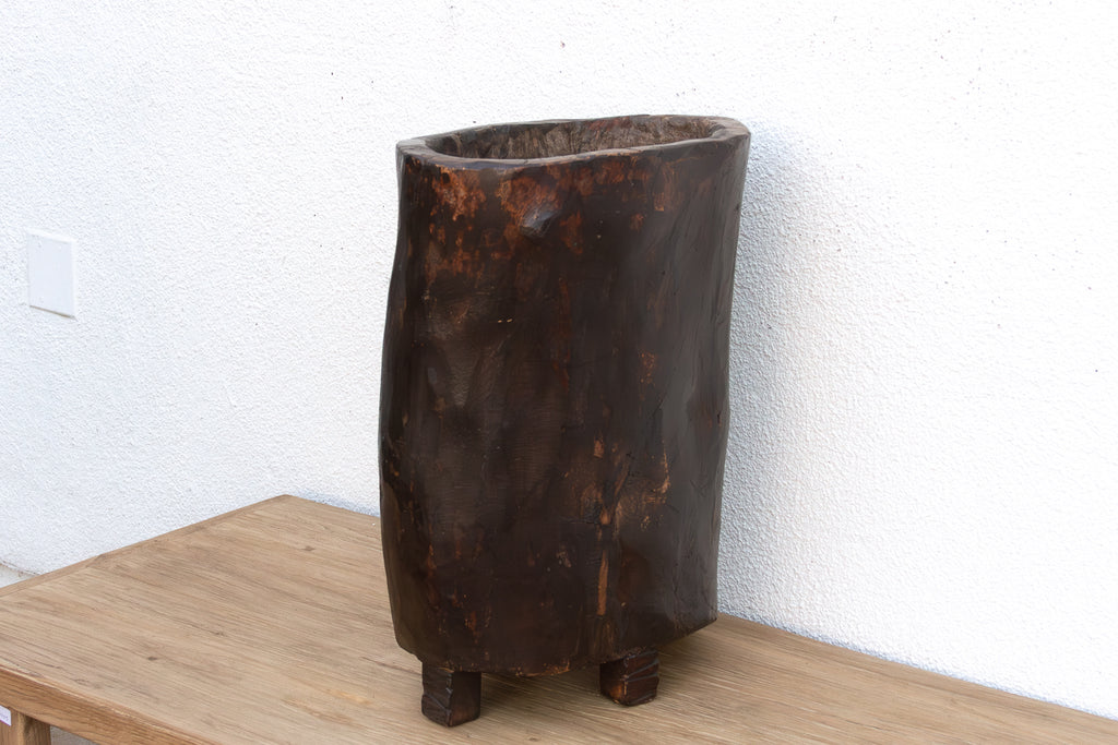 Monumental Naga Tribal Wood Container