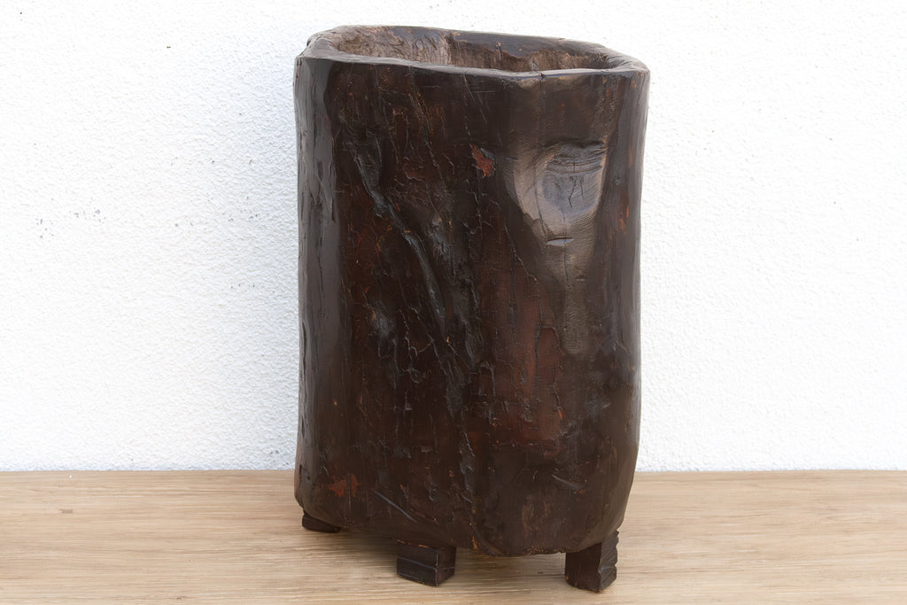 Monumental Naga Tribal Wood Container