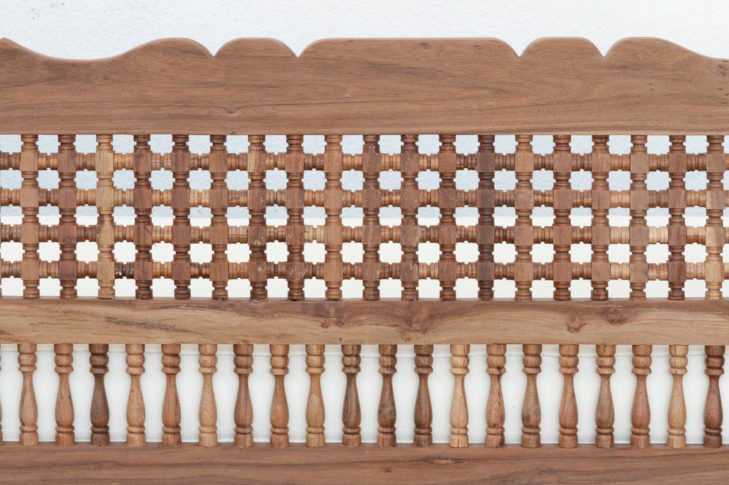 108” Long Grand Moroccan Mousharabi Teak Daybed