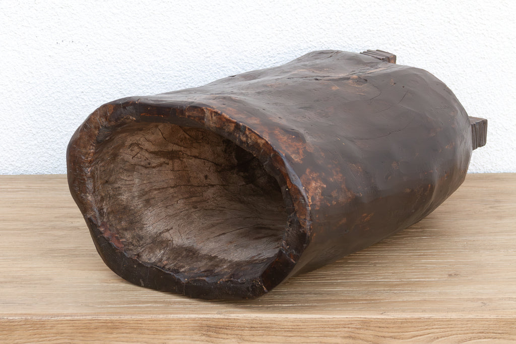Monumental Naga Tribal Wood Container