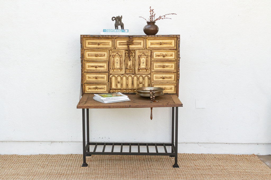 18th Century Spanish Walnut Vargueño on Stand