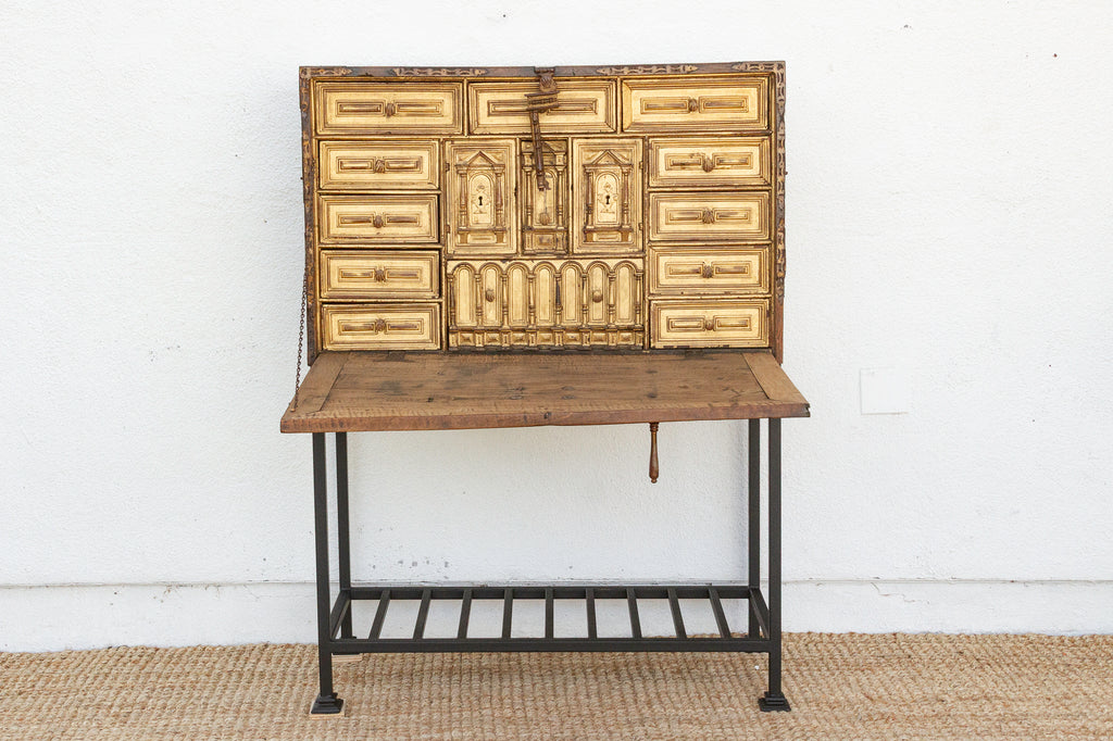 18th Century Spanish Walnut Vargueño on Stand