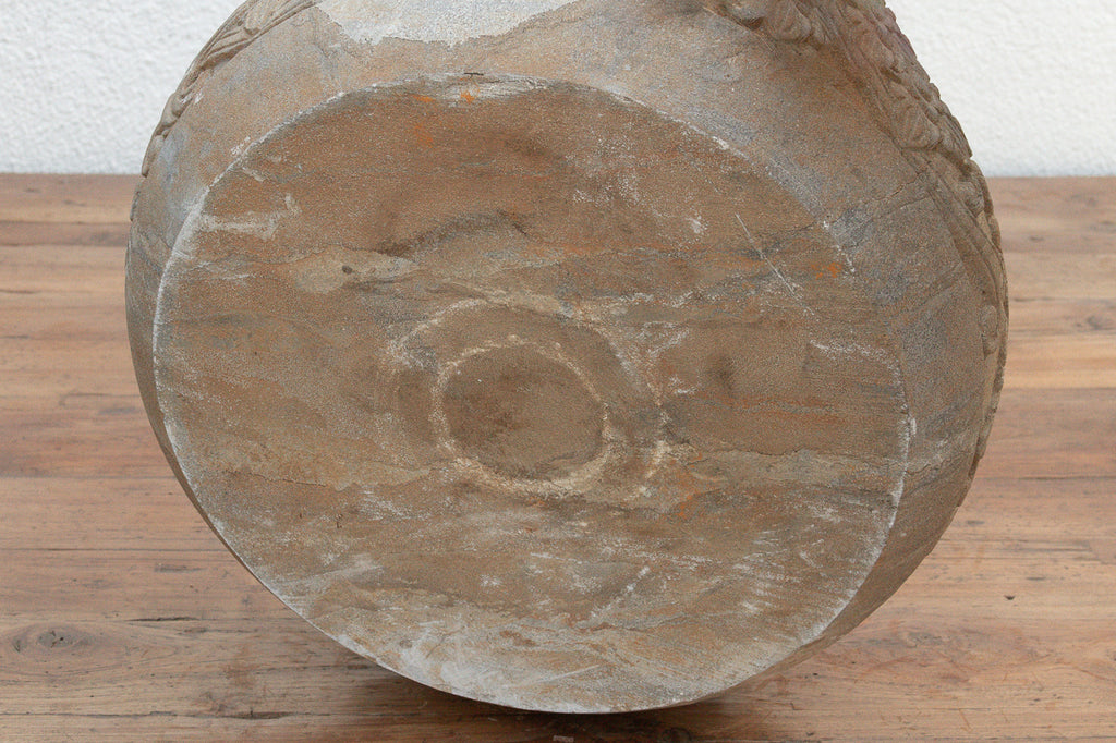 Lithic Art, Carved Stone Round Basin
