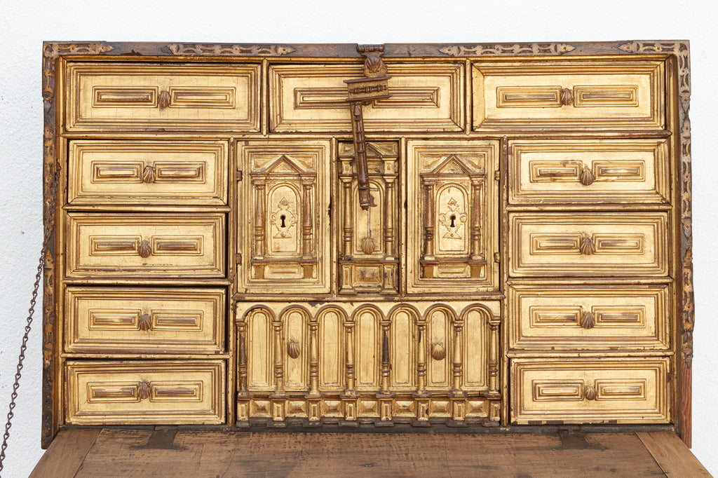 18th Century Spanish Walnut Vargueño on Stand