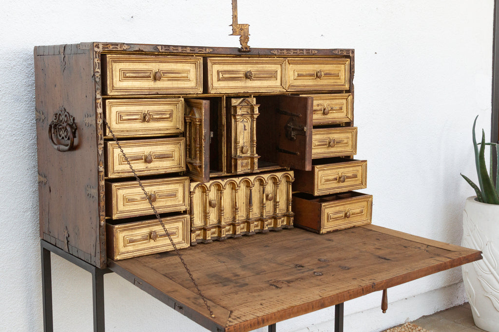 18th Century Spanish Walnut Vargueño on Stand