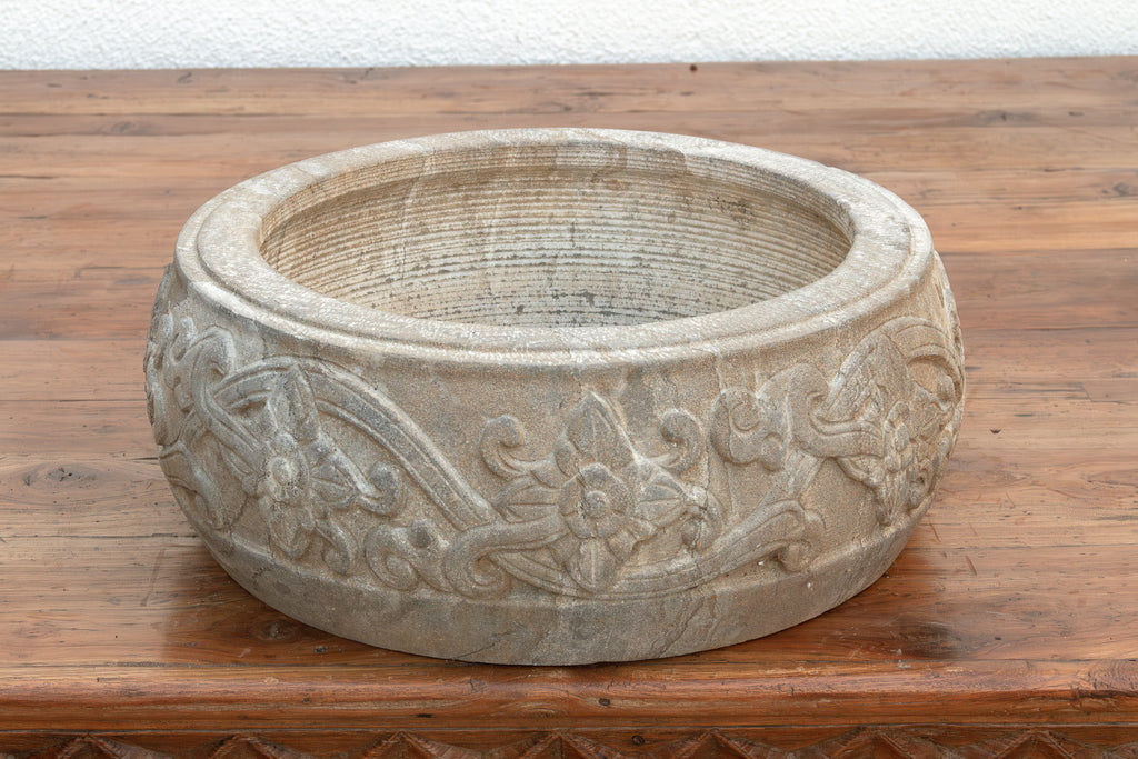Country Style Carved Stone Basin