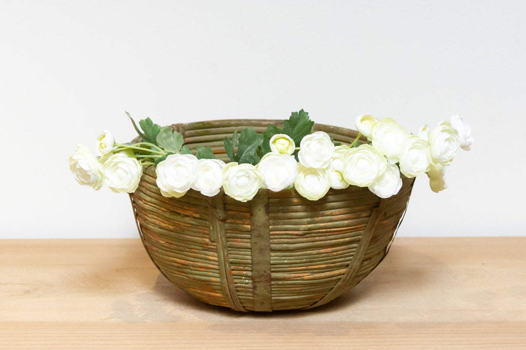 Vintage Farmhouse Wicker Basket-Darjeeling