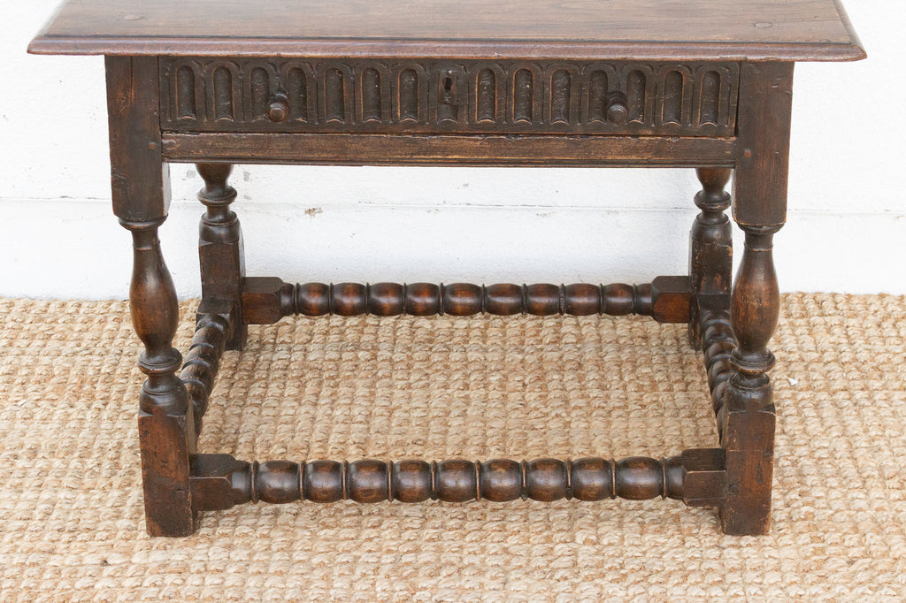 17th Century English Carved Tavern Table