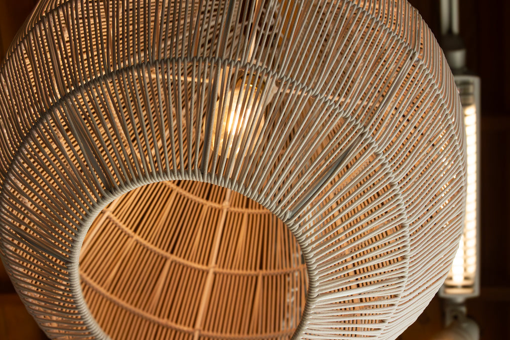 Luminous Metal Frame Tiered Laced Pendant Lantern