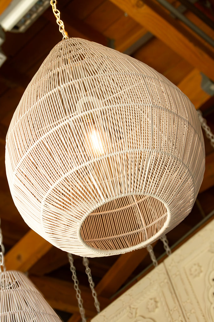 Luminous Metal Frame Tiered Laced Pendant Lantern