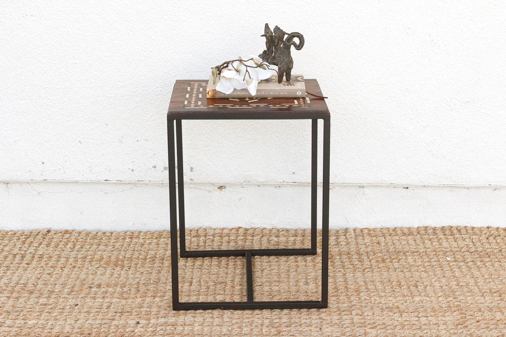 Small Indian Medallion Inlay Side Table