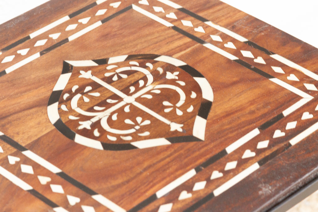 Small Indian Medallion Inlay Side Table