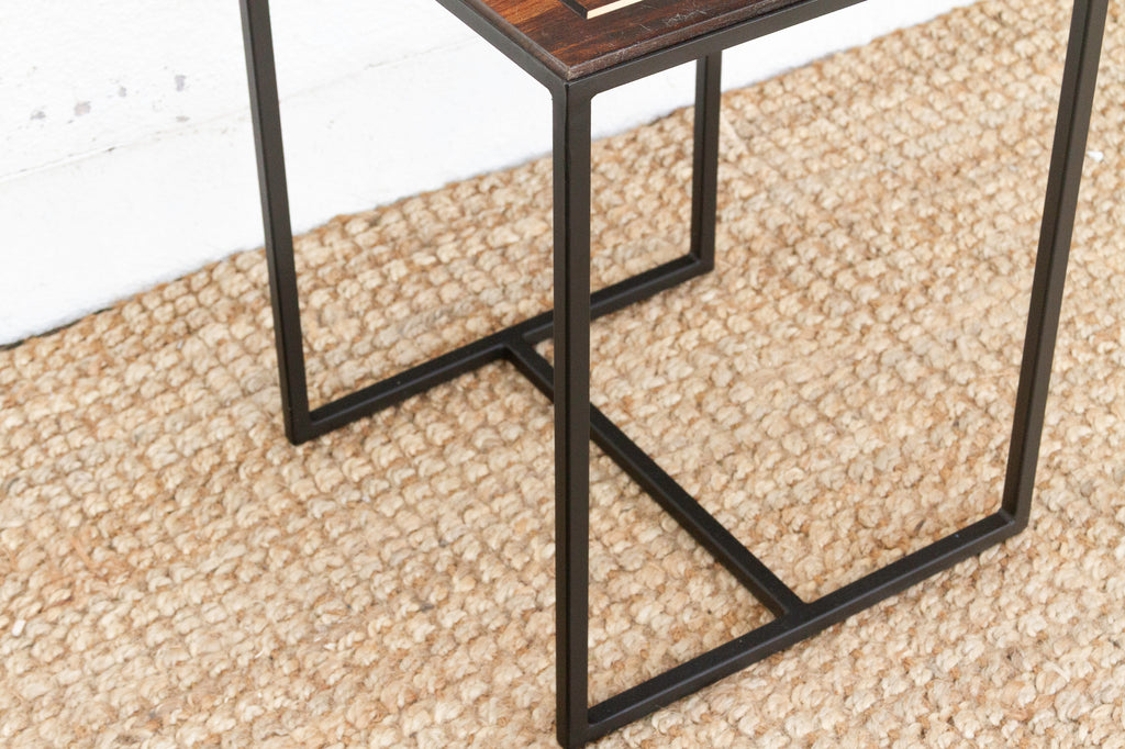 Small Indian Medallion Inlay Side Table