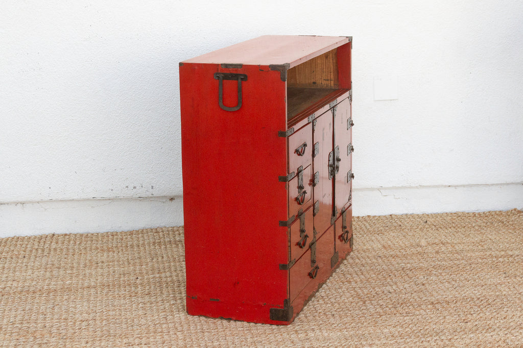 Zen & Fire Vintage Japanese Painted Tansu Chest