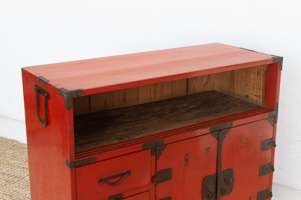 Zen & Fire Vintage Japanese Painted Tansu Chest