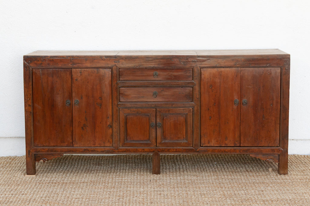 Antique Walnut Asian Scholar's Sideboard