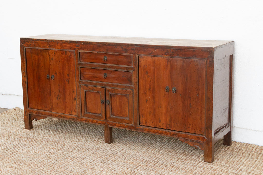 Antique Walnut Asian Scholar's Sideboard