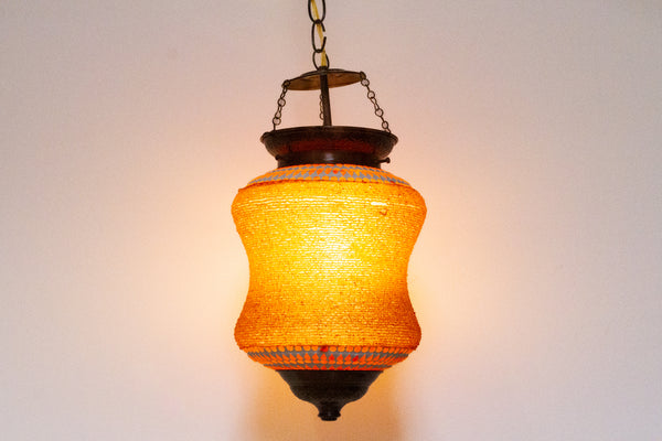 Coral Beaded Pendant Lamp