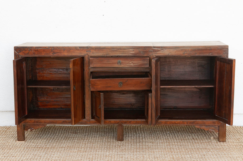 Antique Walnut Asian Scholar's Sideboard