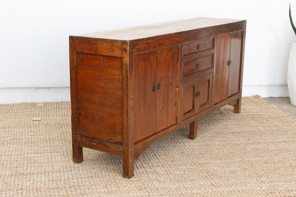 Antique Walnut Asian Scholar's Sideboard