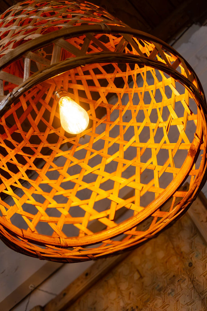 Lombok Handwoven Bamboo Bell Pendant
