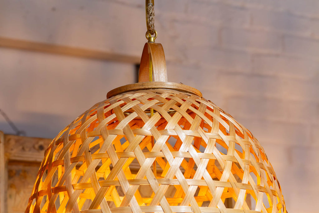 Lombok Handwoven Bamboo Bell Pendant