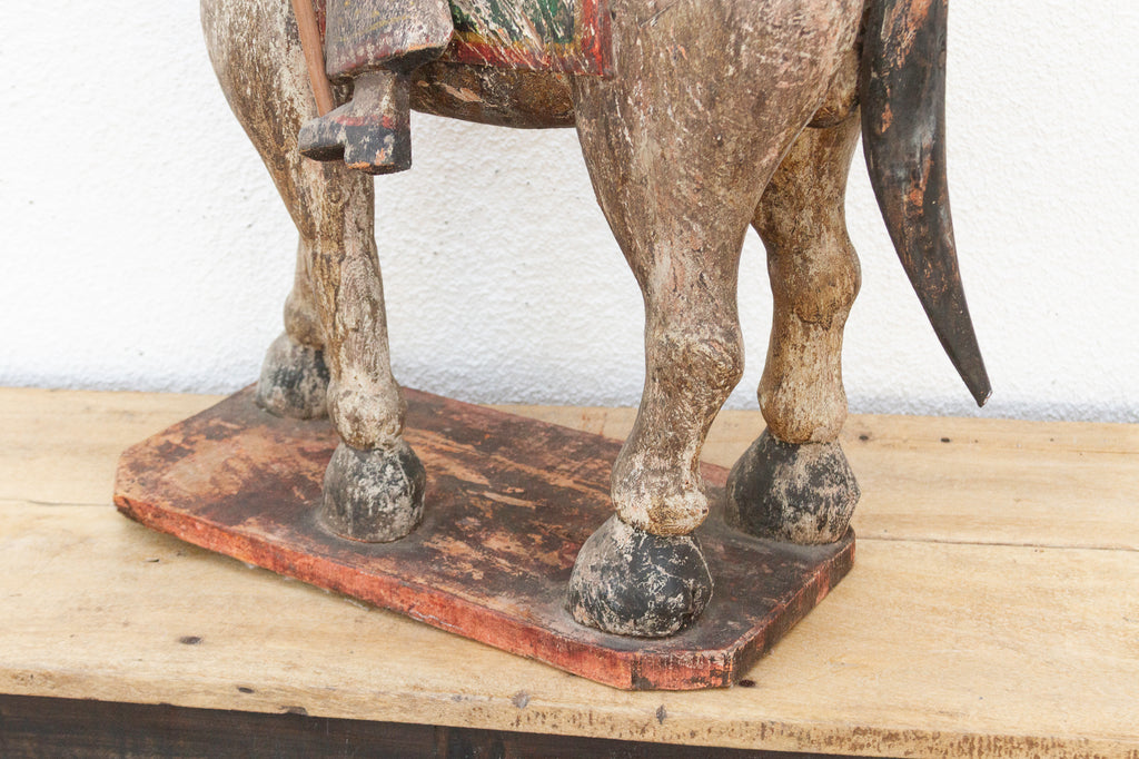 Royal Rajasthan, Antique Indian Painted Horse & Rider