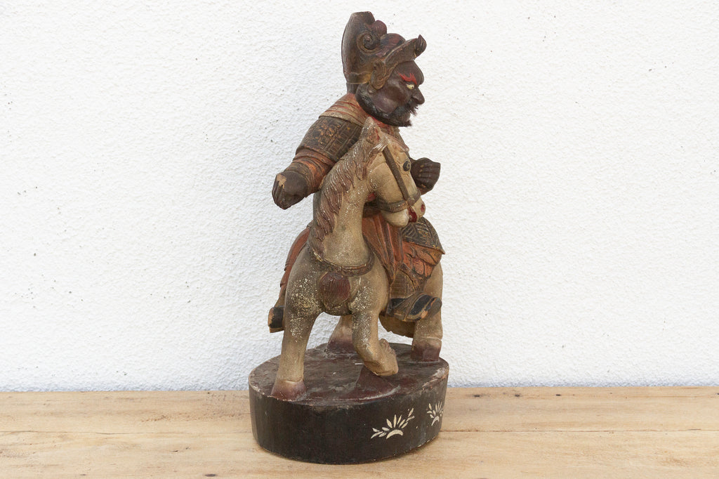 20th Century Mounted Warrior Chinese Sculpture