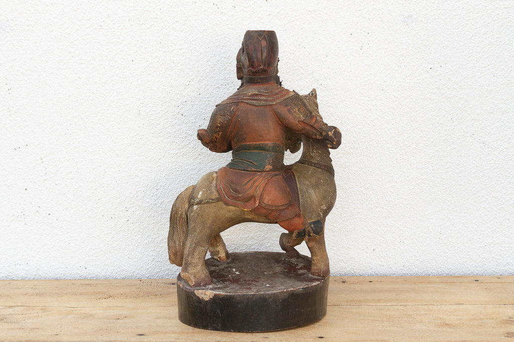 20th Century Mounted Warrior Chinese Sculpture