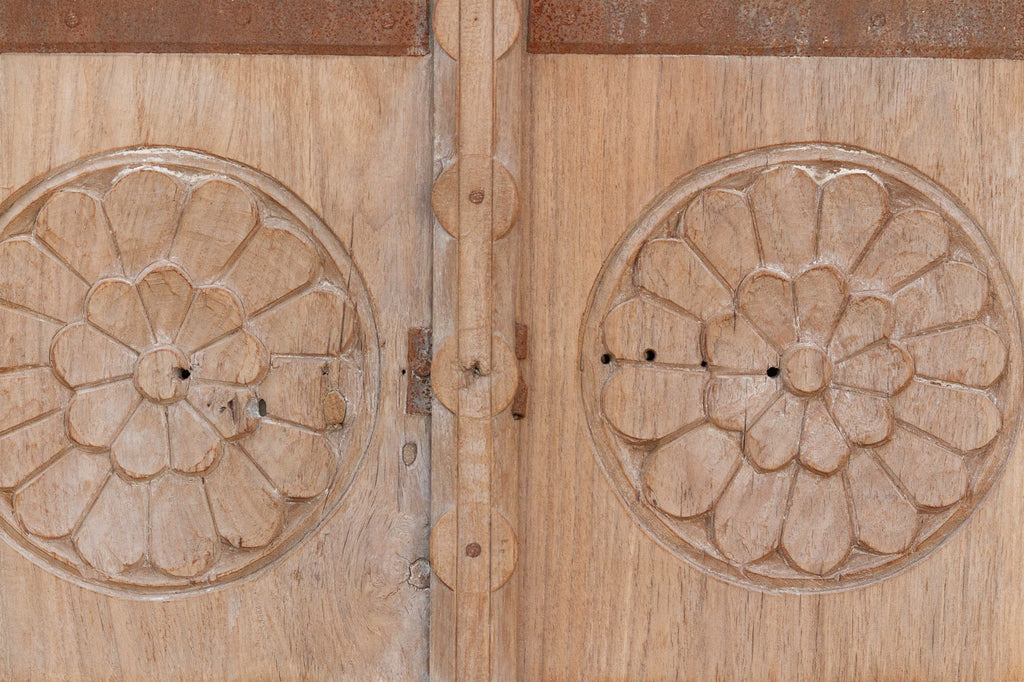 From an Ancient Indian Courtyard, Carved Window Mirror