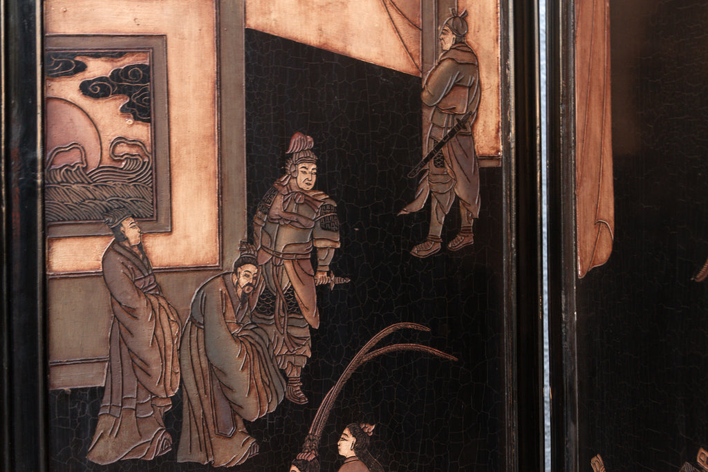 Monumental Black & Gold 10-Panel Coromandel Screen