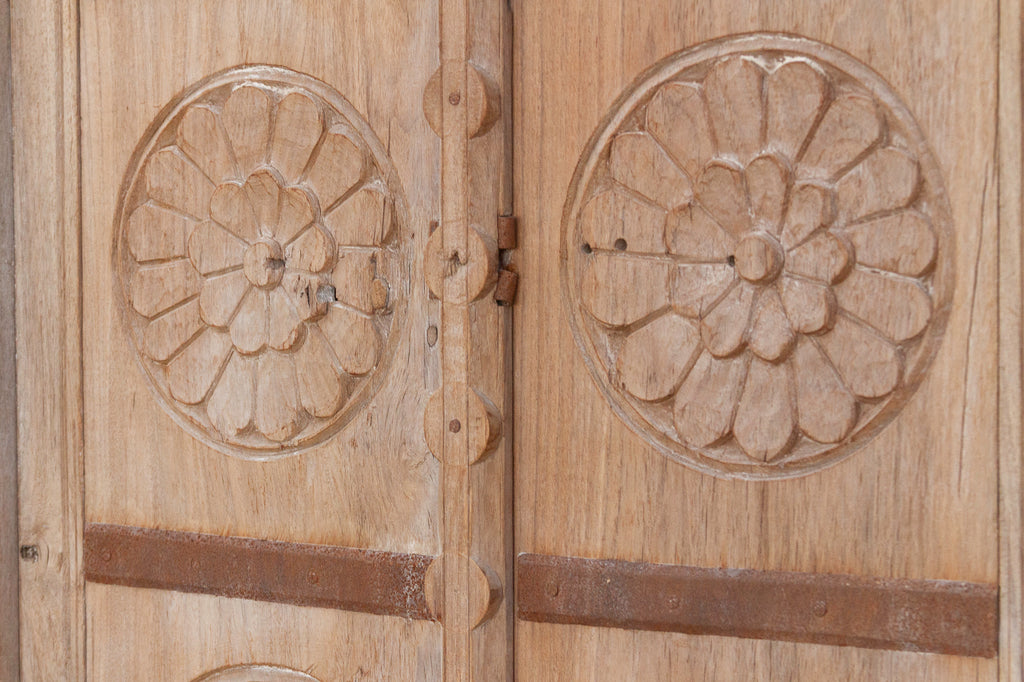 From an Ancient Indian Courtyard, Carved Window Mirror
