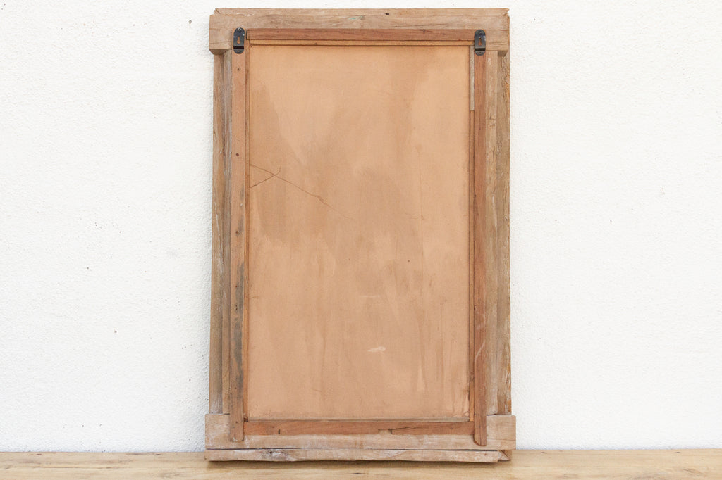 From an Ancient Indian Courtyard, Carved Window Mirror