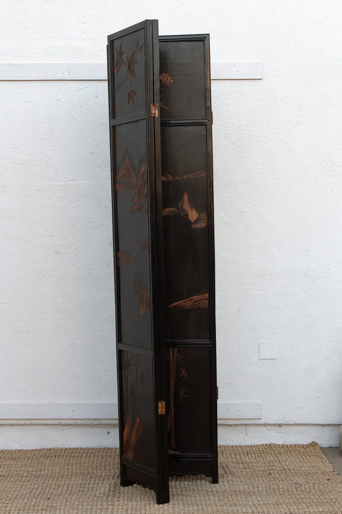 Monumental Black & Gold 10-Panel Coromandel Screen