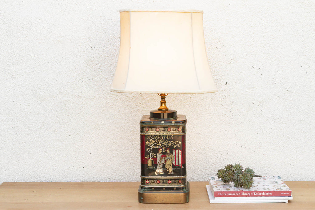 Antique Canton Tea Merchant Tin Lamp (Trade)