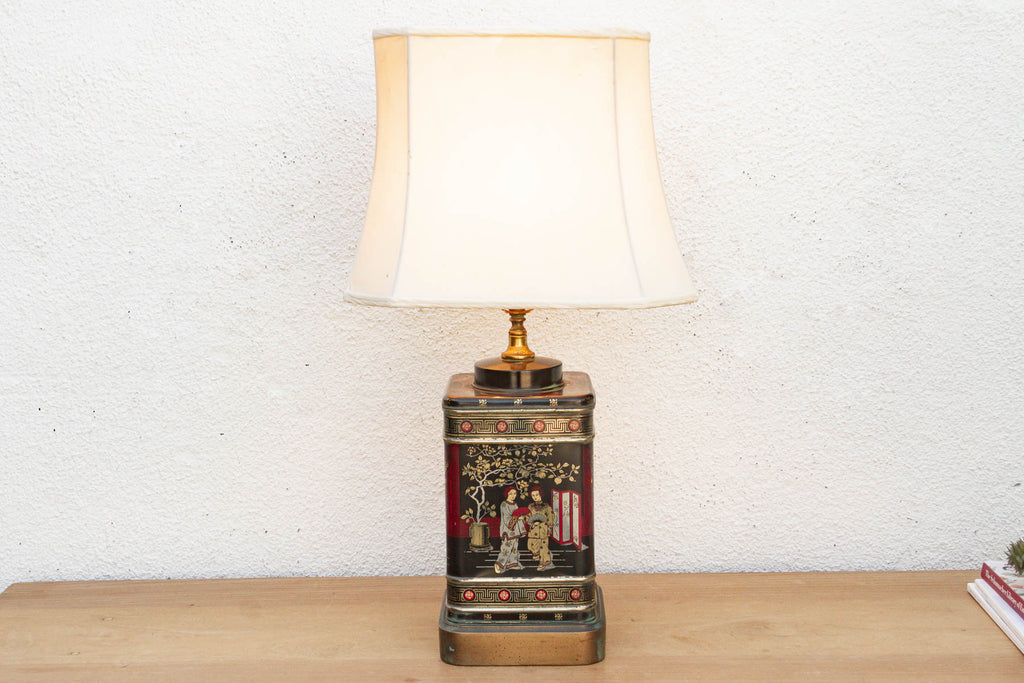 Antique Canton Tea Merchant Tin Lamp (Trade)