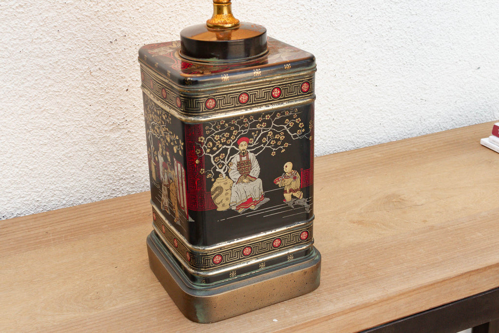 Antique Canton Tea Merchant Tin Lamp (Trade)