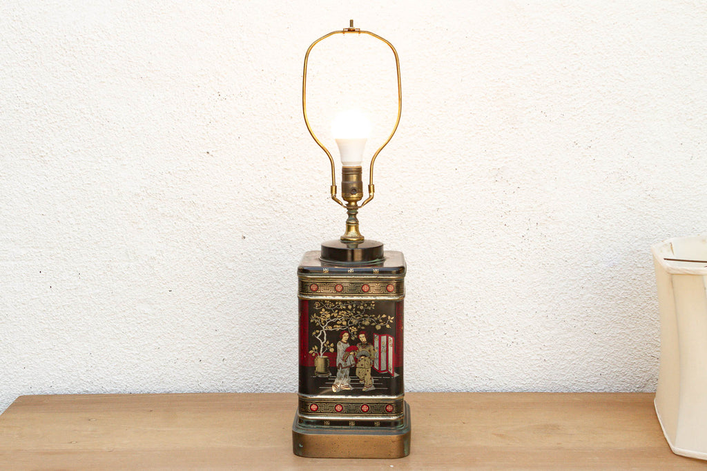 Antique Canton Tea Merchant Tin Lamp (Trade)